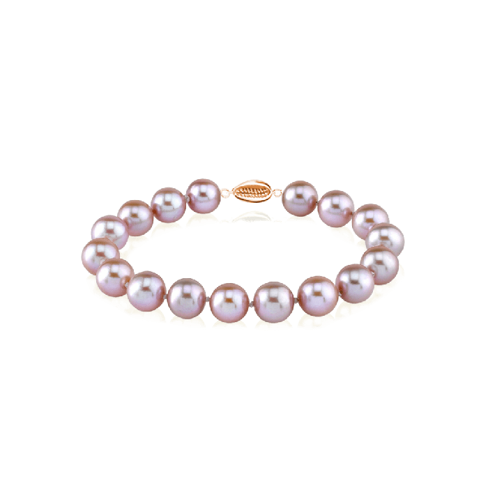 Lavender Round Pearl Tennis Bracelet