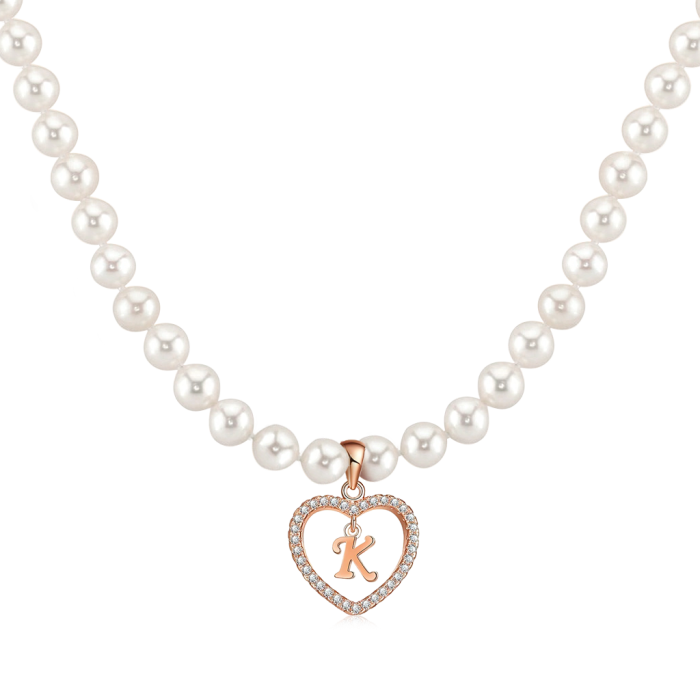 Heart Round Pearl Necklace
