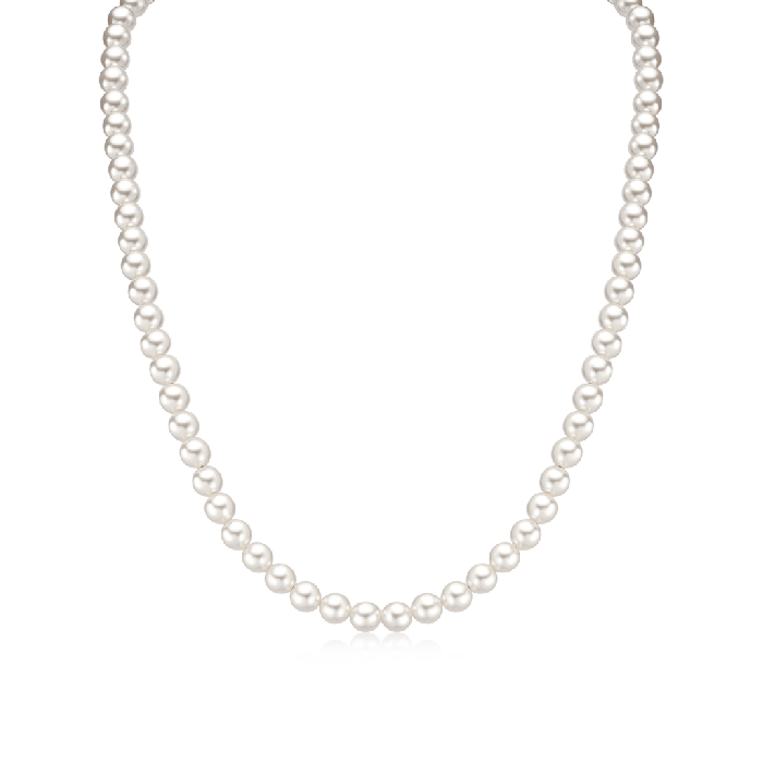 Round Pearl Strand Necklace