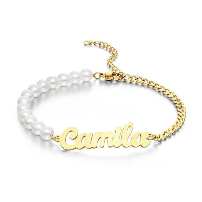 Pearl Personalized Name Bracelet