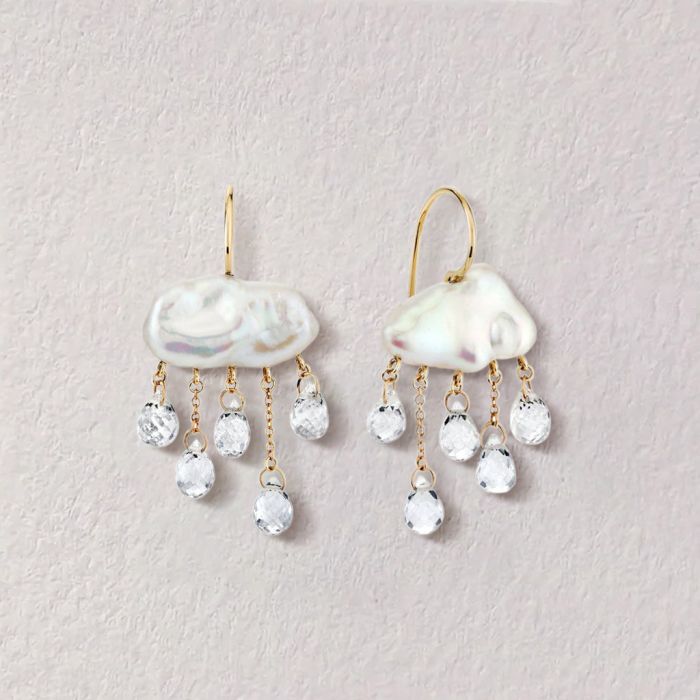 Cloud Dangle Drop Earrings