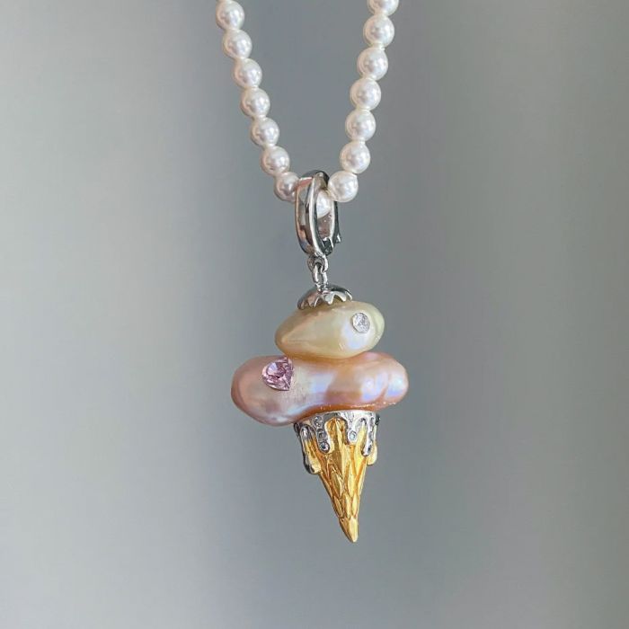 Ice Cream Pendant Necklace