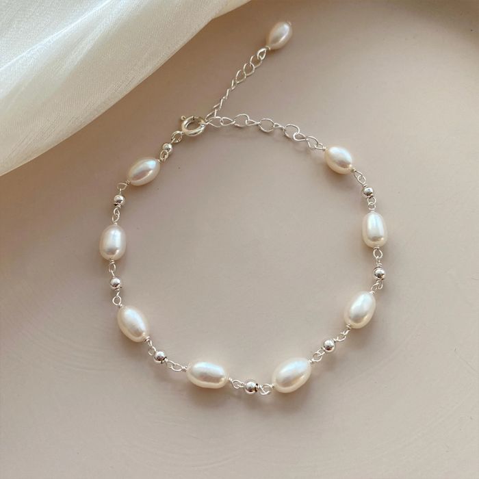 Pearl Bridal Wedding Tincup Bracelet