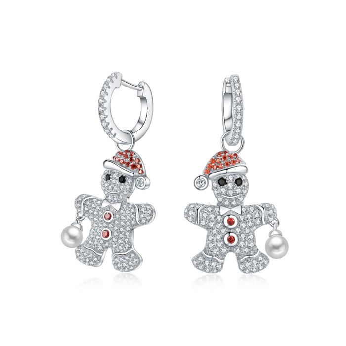 Gingerbread Man Drop Earrings