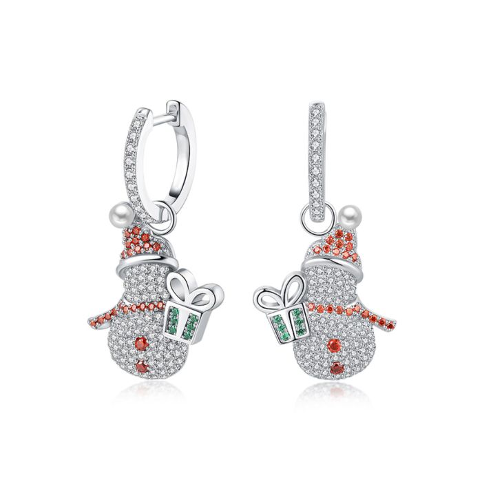 Snowman Drop Earrings