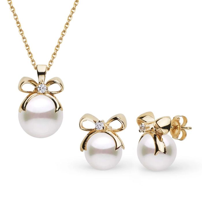 Bow Pearl Jewelry Set