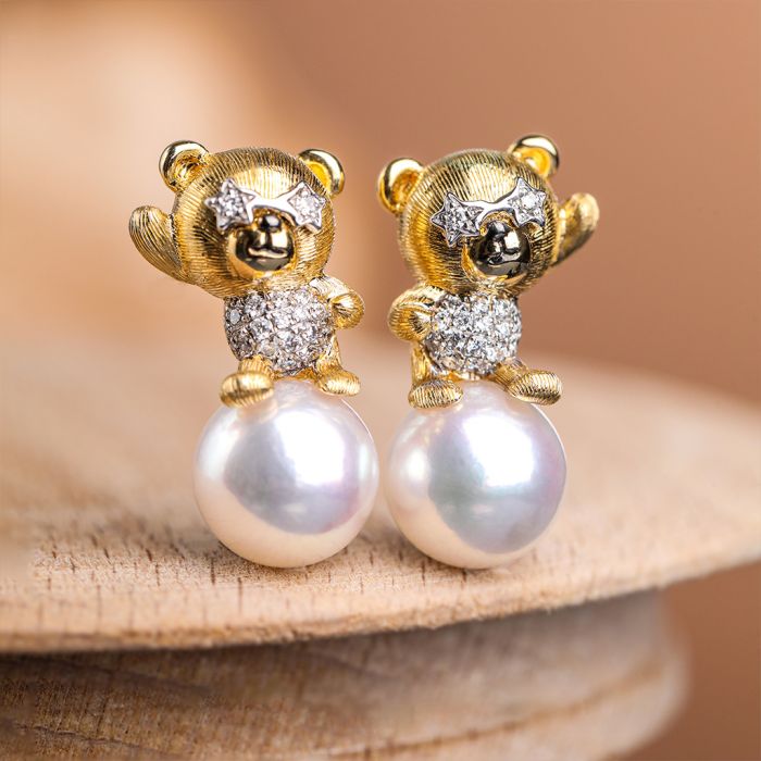 Happy Bear Stud Earrings