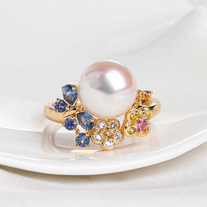 Flowers Pearl Ring