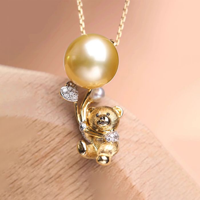 Balloon Bear Pendant Necklace