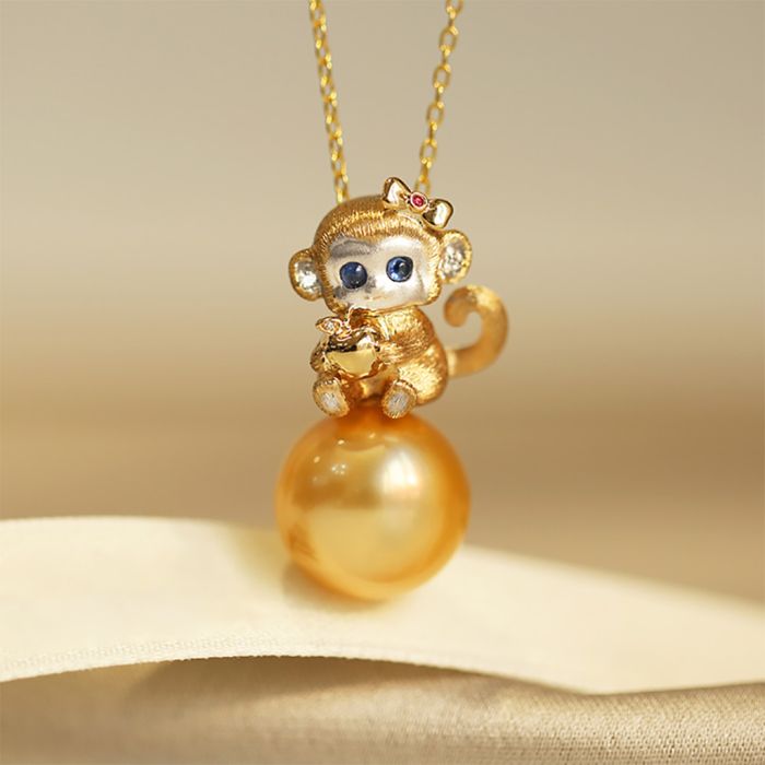 Monkey Pendant Necklace